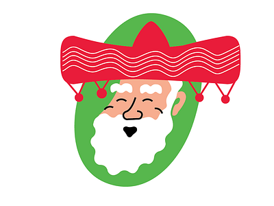 Jolly Santa christmas in mexico logo