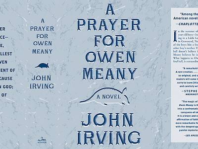 A Prayer for Owen Meany cover book cover custom type tombstone