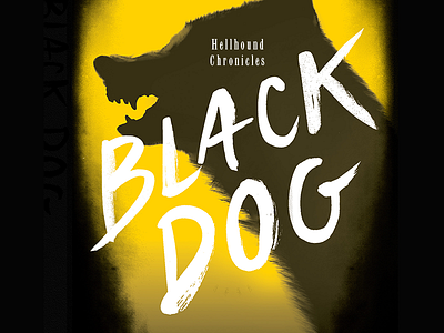 Black Dog book cover dog hand lettering