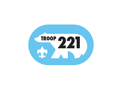 BSA Troop 221 logo bsa logo polar bear troop