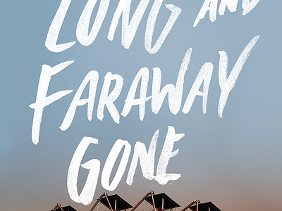 Faraway Gone book cover hand lettering