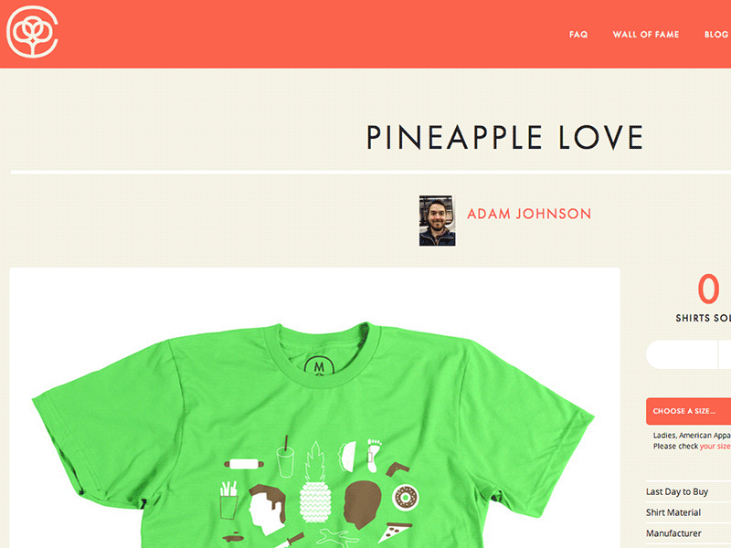 Pineapple Love on Cotton Bureau buy cotton bureau gus illustration pineapple pls psych shawn t shirt