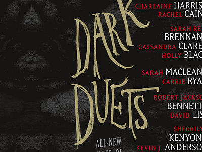 Dark Duets book cover hand lettering