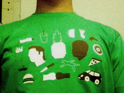 Crappy photo of my Psych tee cotton bureau gus illustration pineapple psych shawn t shirt