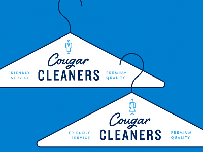 Cougar Cleaners branding graphic design killed laundry logo