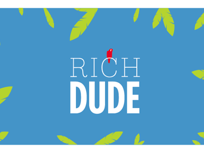 Rich Dude business card outtake business card dude hawaiian shirt logo outtake parrot rich