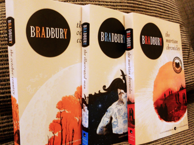 Bradbury Series Printed book covers bradbury illustrated martian october printed