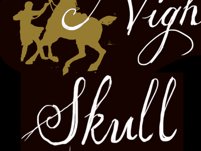 Skull book cover hand lettering outtake