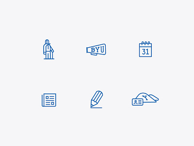 BYU icons byu design icons ui ux vector