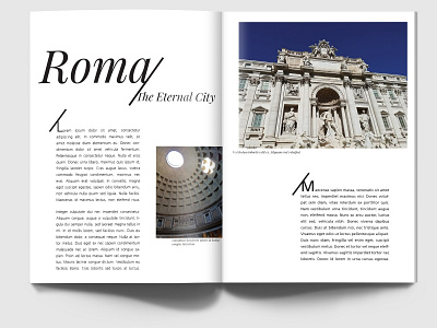 Travel Magazine Spread layout design print layout typography