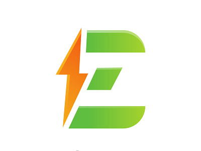 E Green Logo abstract branding creative vector