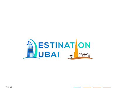 Destination Dubai Logo abstract branding creative design icon illustration logo vector