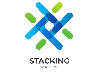 Stacking Logo abstract branding creative design illustration logo design minimal tech vector