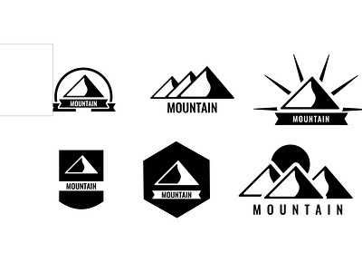 Mounain logo set