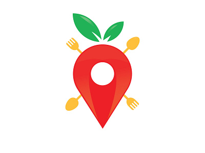 Locavore Logo branding design finder food app local location logo design vector vegetable