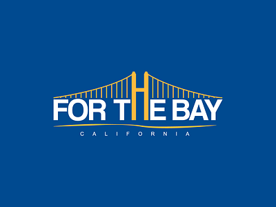 For the BAY Logo bay area blue brand identity branding bridge clean color concept creative design logo logodesign new non profit sea unused vector