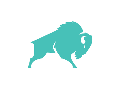 Bison bison buffalo logo