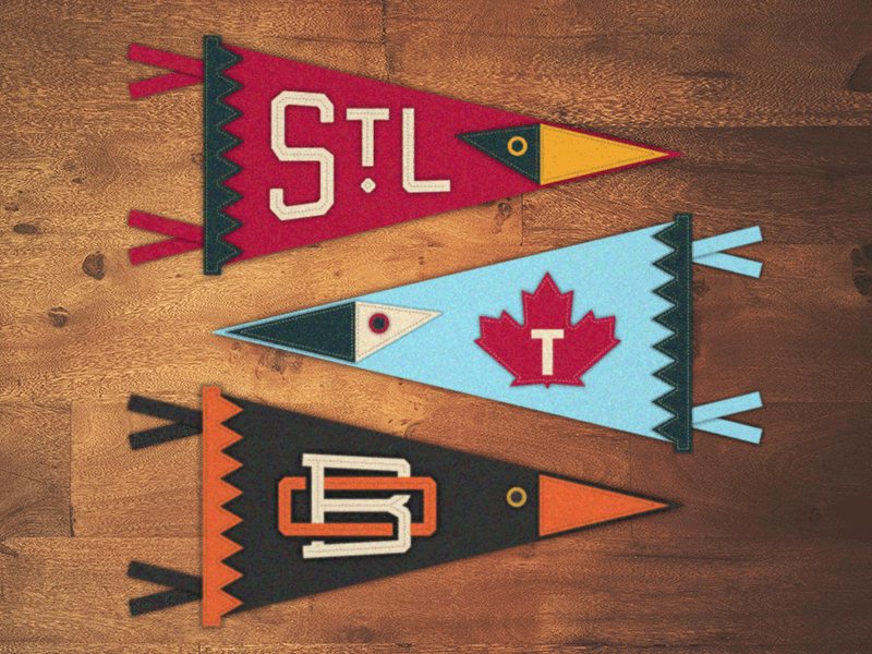 Birds of Baseball baltimore baseball blue jay cardinal orioles pennant st. louis toronto