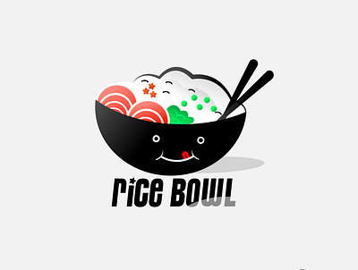 RICE BOWL Logo Design caracter design design icon logo restaurant restaurant logo vector