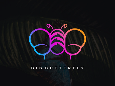 BIG BUTTERFLY branding butterfly design logo modern logo monogram professional logo typography