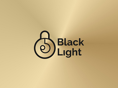 BLACK LIGHT GOLD branding branding design bulb design dual meaning gold icon light logo proffesional logo vector