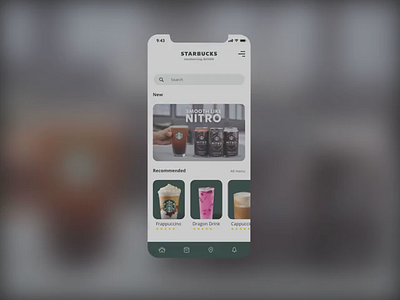 Starbucks - UI / UX Design animation app brand branding clean dailyui design illustration mobile mobile app mobile ui ui ux