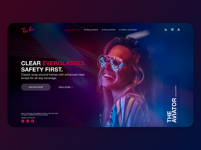 Rayban Landing Page Redesign blue branding design ui uidesign ux web design webdesign