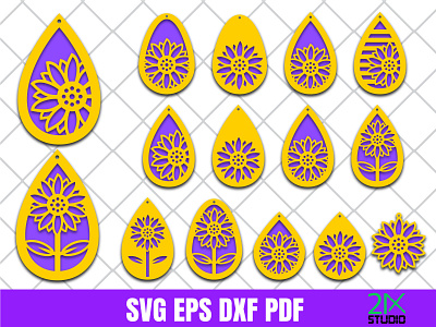 Free Free 207 Sunflower Earring Svg SVG PNG EPS DXF File