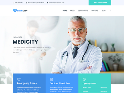 Medical Theme medical design minimalist website website design wordpress design wordpress developer