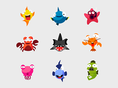 Under The Sea character color fish fish icon sea