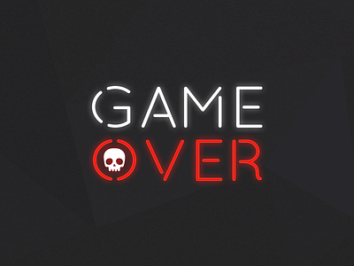 Gameover game game over mobile neon text ux
