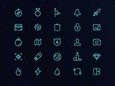 Iconfinder Game Line Icon 50 Set