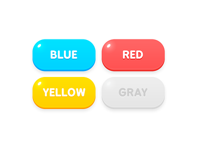 GUI Kit Yellow Kids btn button game icon mobile ux yellow kid