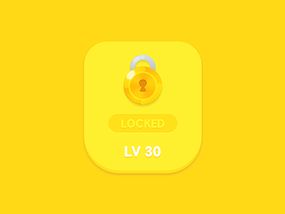 GUI Kit Yellow Kids Level Lock game icon mobile ux yellow kid