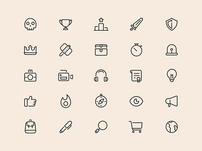 GUI Kit Mono Round Icon Set