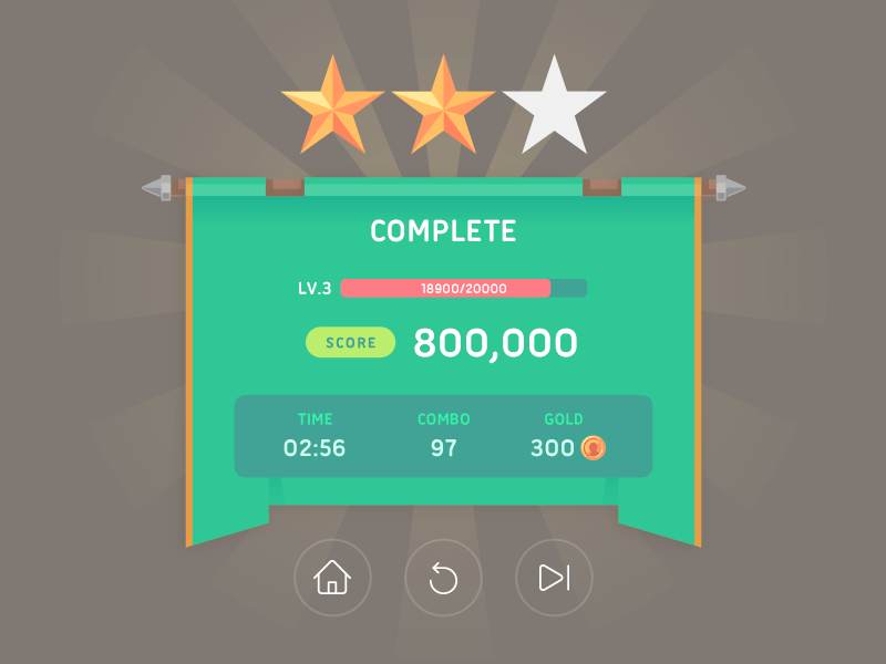 GUI Kit Mono Round Complete Popup assetstore game kit gui elements mono 2d layer game design kit round icon