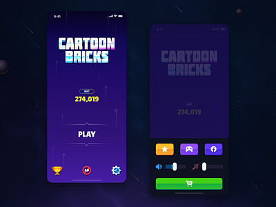 Cartoon Bricks ball brick cartoon design game game design mini game mobile