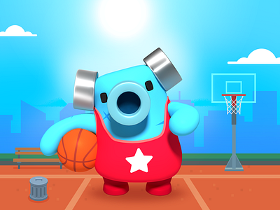 Game - Robo Bricks Dunk ball brick character animation design game mobile robo