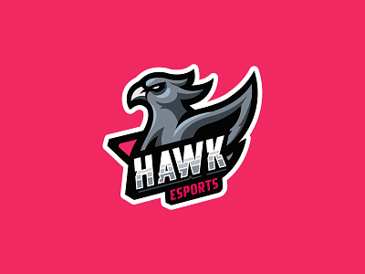 Hawk Esports Logo ash eagle esports grey hawk