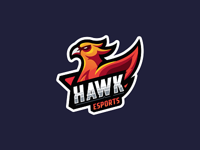 Hawk Esports Logo eagle esports fire hawk