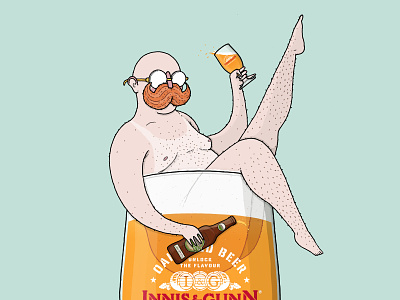 Cheers! beer character funny illustration moustache valentines