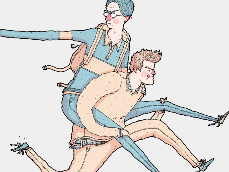 Reconcilable Differences merlin mann john siracusa fanart piggyback character illustration siracusa john mann merlin podcast