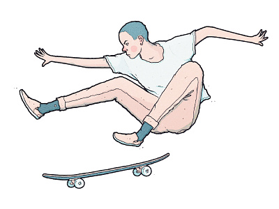 Lacey Baker - kickflip character illustration skateboard skateboarding