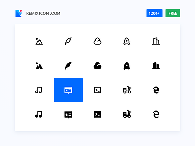 Remix Icon 2px free icon open source