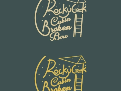 Rocky Creek cabin logo typography