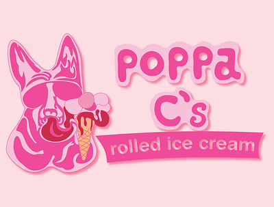 POPPA C's Ice Cream brand identity logo logotype