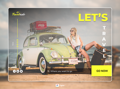 Travelride - Landing Page landing page design uiux website design