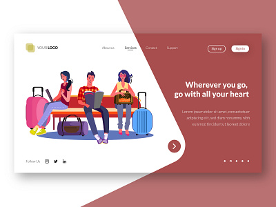 Travel - web landing page template