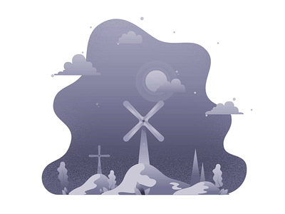 Illustrator Animation animation cycle illustration windmill