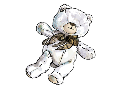 White Teddy Bear - Digital Art animal art artsticker cutebear cuteteddy cutetoy digital digitalart furry mrteddy soft stuffedanimal teddy teddybear toy toybear toycute whitebear